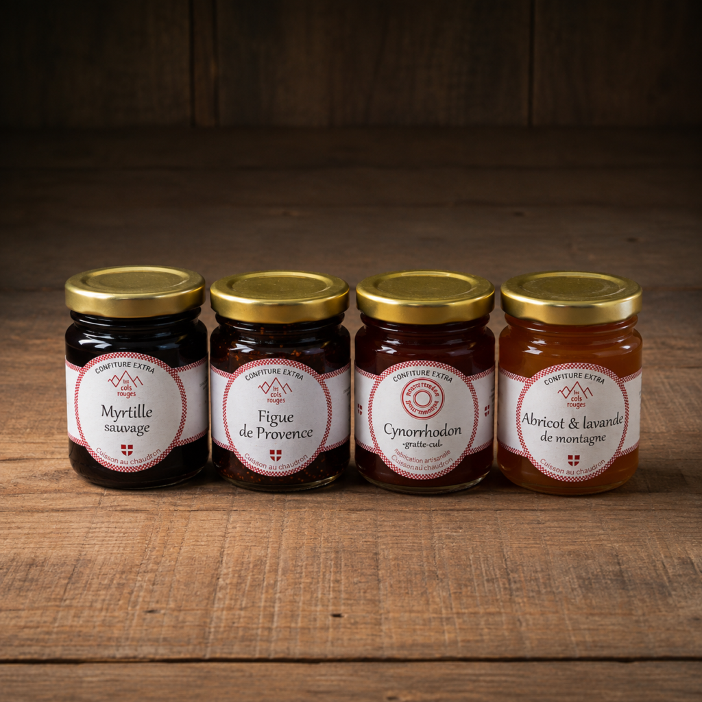 selection confiture artisanales cols rouge