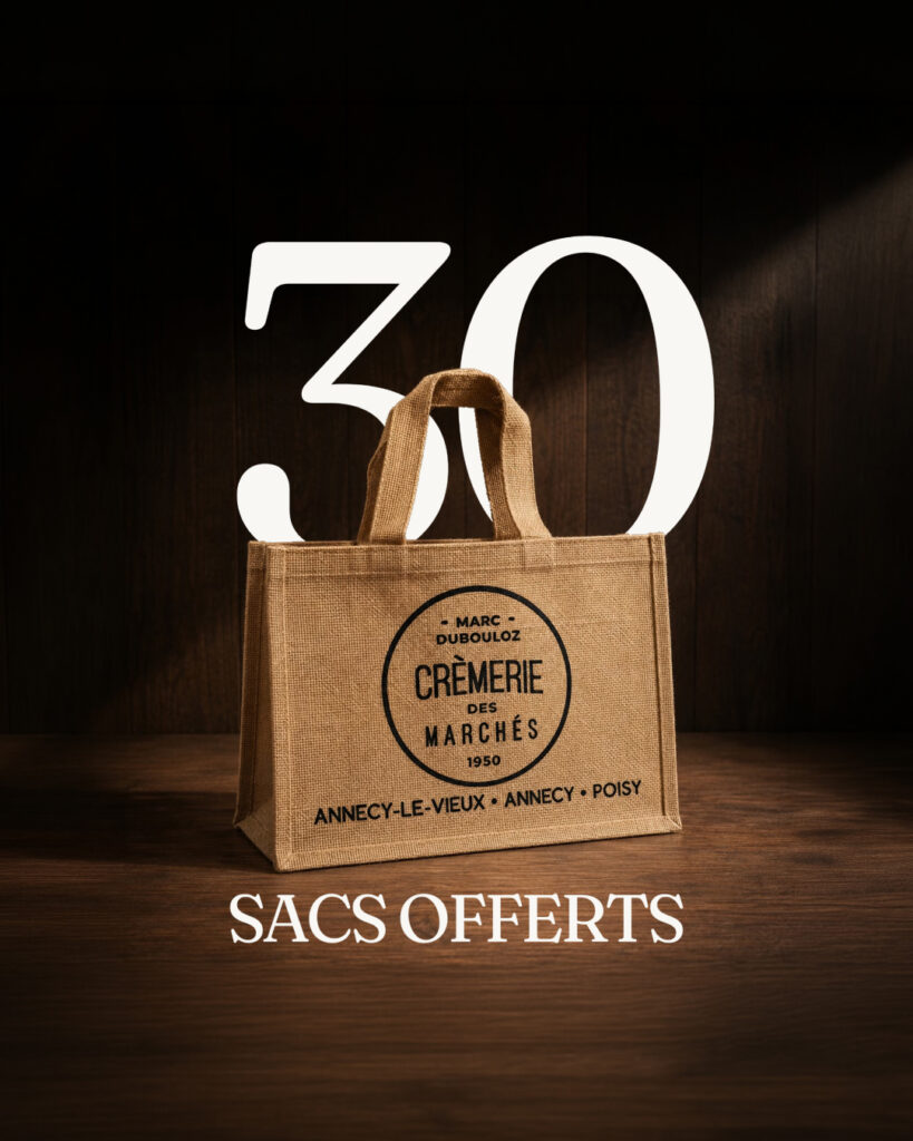 Un sac en toile de jute offert pour les 30 premières commandes